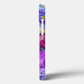 鳥の入った水浴びに浮かぶパンジーの花と露 Case-Mate iPhoneケース (裏面 / 左)