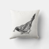 鳥の入れ墨 クッション (裏面)