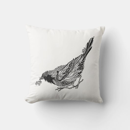 鳥の入れ墨 クッション (正面)
