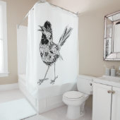 鳥の入れ墨 シャワーカーテン (インサイチュ)