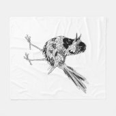 鳥の入れ墨 フリースブランケット (正面(横))