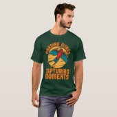 鳥の写真が鳥の見張り恋人を追う翼 Tシャツ (正面フル)