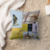 鳥の写真のコラージュの装飾用クッション クッション (ブランケット)