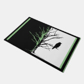 鳥の写真カラスまたはカラス ドアマット (アングル)