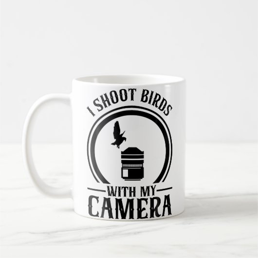 鳥の写真撮影 コーヒーマグカップ (左)