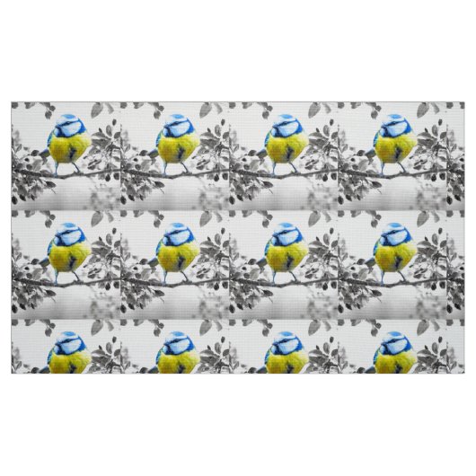 鳥の写真 ファブリック (ファットクウォーター)