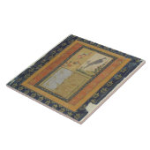 鳥の勉強および書道、Golconda、Andhra Prade タイル (側面)