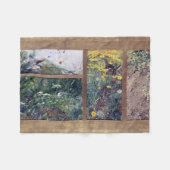 鳥の勉強、ブルーノリジェフォス フリースブランケット (正面(横))