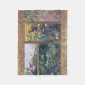 鳥の勉強、ブルーノリジェフォス フリースブランケット (正面)