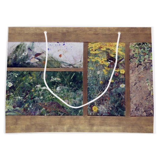 鳥の勉強、ブルーノリジェフォス ラージペーパーバッグ (正面)