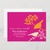 鳥の動カラフルくアナウンス 案内ポストカード (正面/裏面)