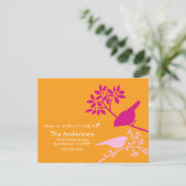 鳥の動カラフルくアナウンス 案内ポストカード (スタンド正面)