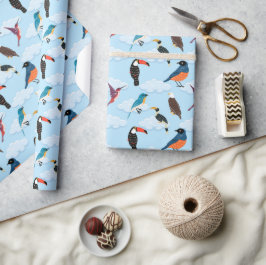 鳥の包み紙 ラッピングペーパー