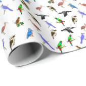 鳥の包装紙の群 ラッピングペーパー (ロールコーナー)