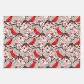 鳥の包装紙フラットシートセット3 ラッピングペーパーシート (正面2)