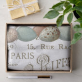 鳥の卵ヴィンテージフランスの市名葉のデコページ 薄葉紙 (ギフト)