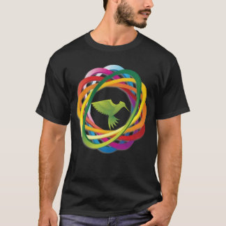 鳥の友達 楽しい Tシャツ