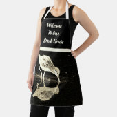 鳥の反射（白黒） モダン エプロン (インサイチュ)