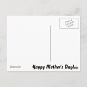 鳥の合唱団が母と幸せな母の日を歌う ポストカード (裏面)