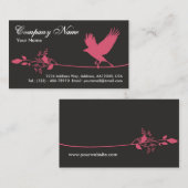鳥の名刺(ピンク) 名刺 (正面/裏面)