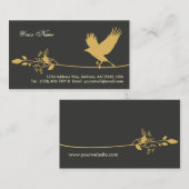 鳥の名刺(ブラウン) 名刺 (正面/裏面)