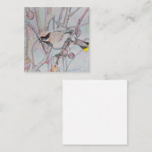 鳥の名刺、野生の鳥の名刺の芸術 スクエア名刺 (正面/裏面)