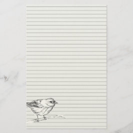 鳥の墨絵 白い煙 自然 野生動物 便箋