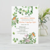 鳥の夫婦のリハーサルディナー 招待状 (スタンド正面)