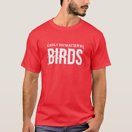 鳥の女の子の贈り物に簡単に気を散らすヴィンテージ Tシャツ (正面)