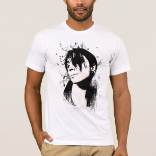 鳥の女の子のTシャツ Tシャツ