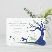 鳥の婚約パーティを追跡している犬 招待状 (スタンド正面)