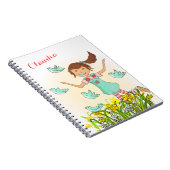 鳥の子供のノートを追跡している春の女の子 ノートブック (右側)