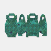 鳥の孔雀からの緑色の孔雀の羽模様 フェイバーボックス (折り畳みなし)