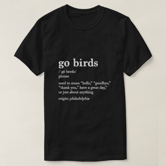 鳥の定義に移動 Tシャツ (デザイン正面)
