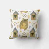 鳥の家とクマ クッション (裏面)