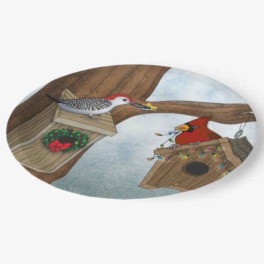 鳥の家の休日 ペーパープレート (アングル)