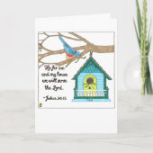 鳥の家の引っ越し祝いパーティーカード カード (正面)