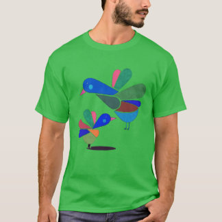 鳥の家族のギフト Tシャツ