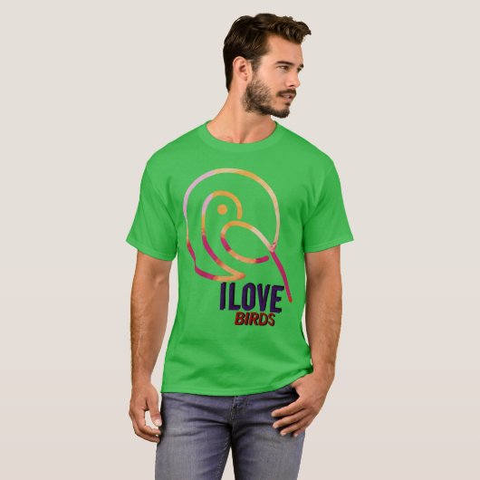 鳥の家族の友人 Tシャツ (正面フル)