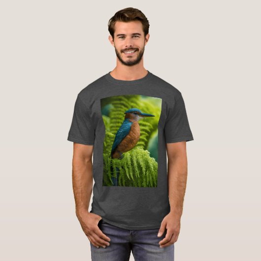 鳥の家族レトロ Tシャツ (正面フル)