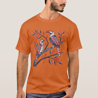 鳥の家族 Tシャツ