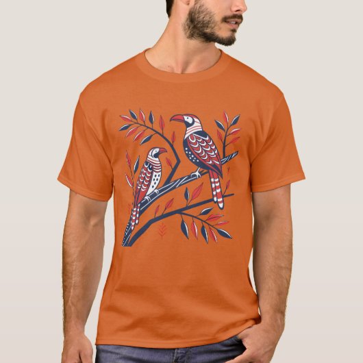 鳥の家族 Tシャツ (正面)
