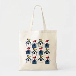 鳥の家 鳥小屋 カラフル 鳥 鳥小屋 トートバッグ
