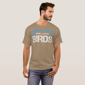 鳥の少年ジョーク男子鳥野鳥研究家レトロ Tシャツ (正面フル)