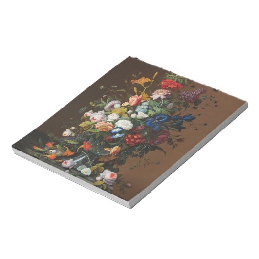 鳥の巣で花を残すセベリン・ローゼン ノートパッド (回転)