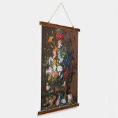 鳥の巣で花を残すセベリン・ローゼン 吊り下げ型タペストリー (傾斜あり)