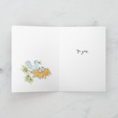 鳥の巣の誕生日 カード (内部)