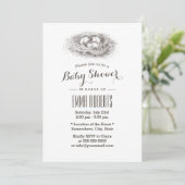 鳥の巣の赤ちゃんシャワー 招待状 (スタンド正面)