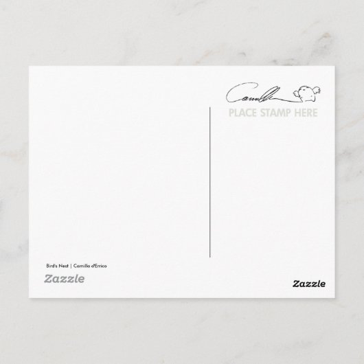 鳥の巣はがき ポストカード (裏面)