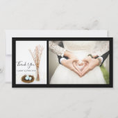 鳥の巣エッグプッシウィロー結婚ズありがとう サンキューカード (正面)